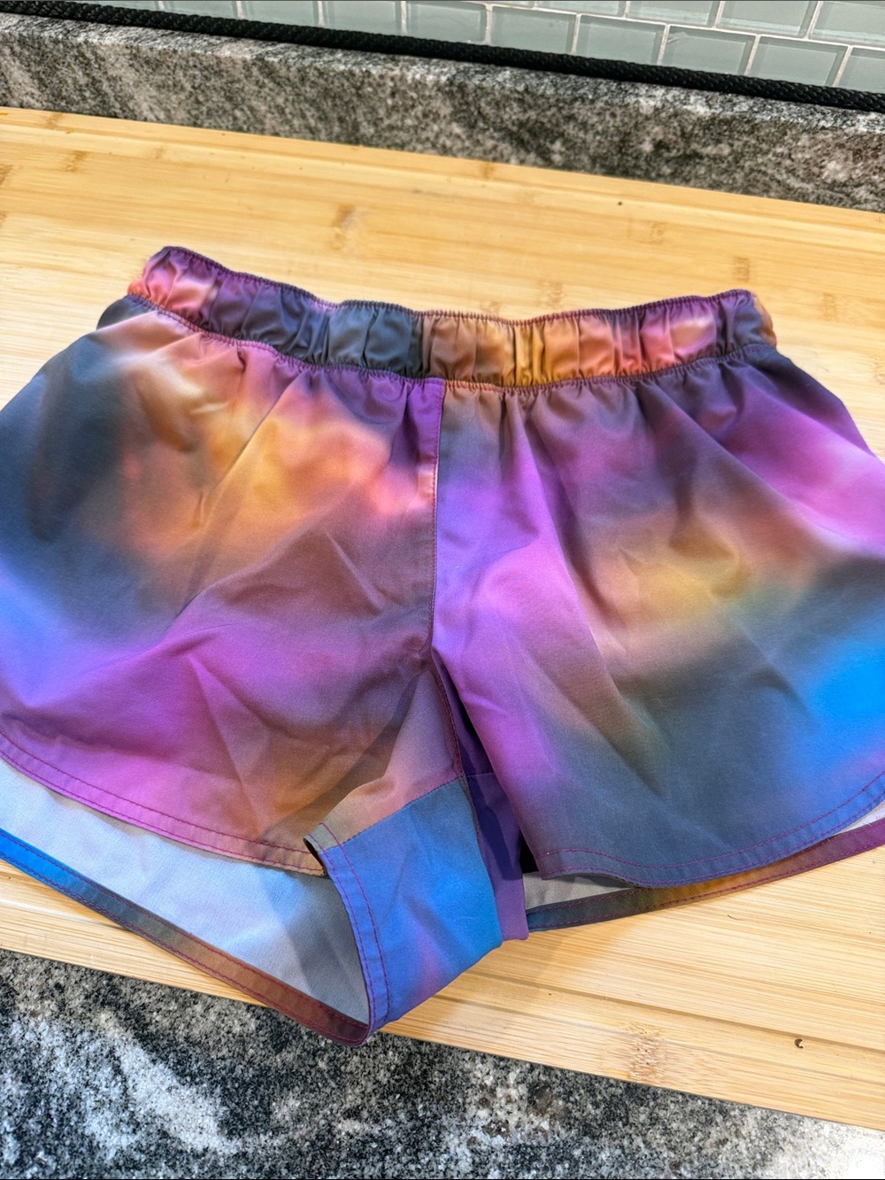 Old Navy Women's Gradient Athletic Shorts - Purple, Blue, Gold